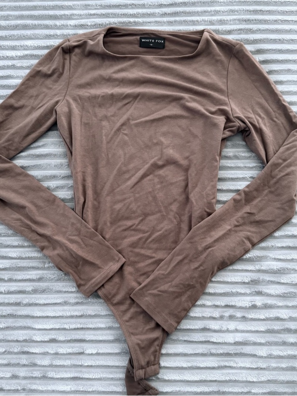 White fox brown bodysuit